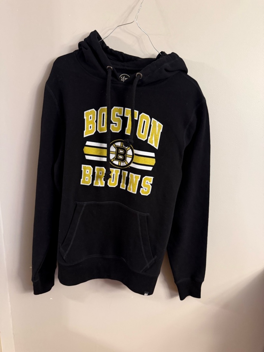 NWT ’47 Brand Boston Bruins Pullover Hoodie Black NHL Hockey Sweatshirt Large